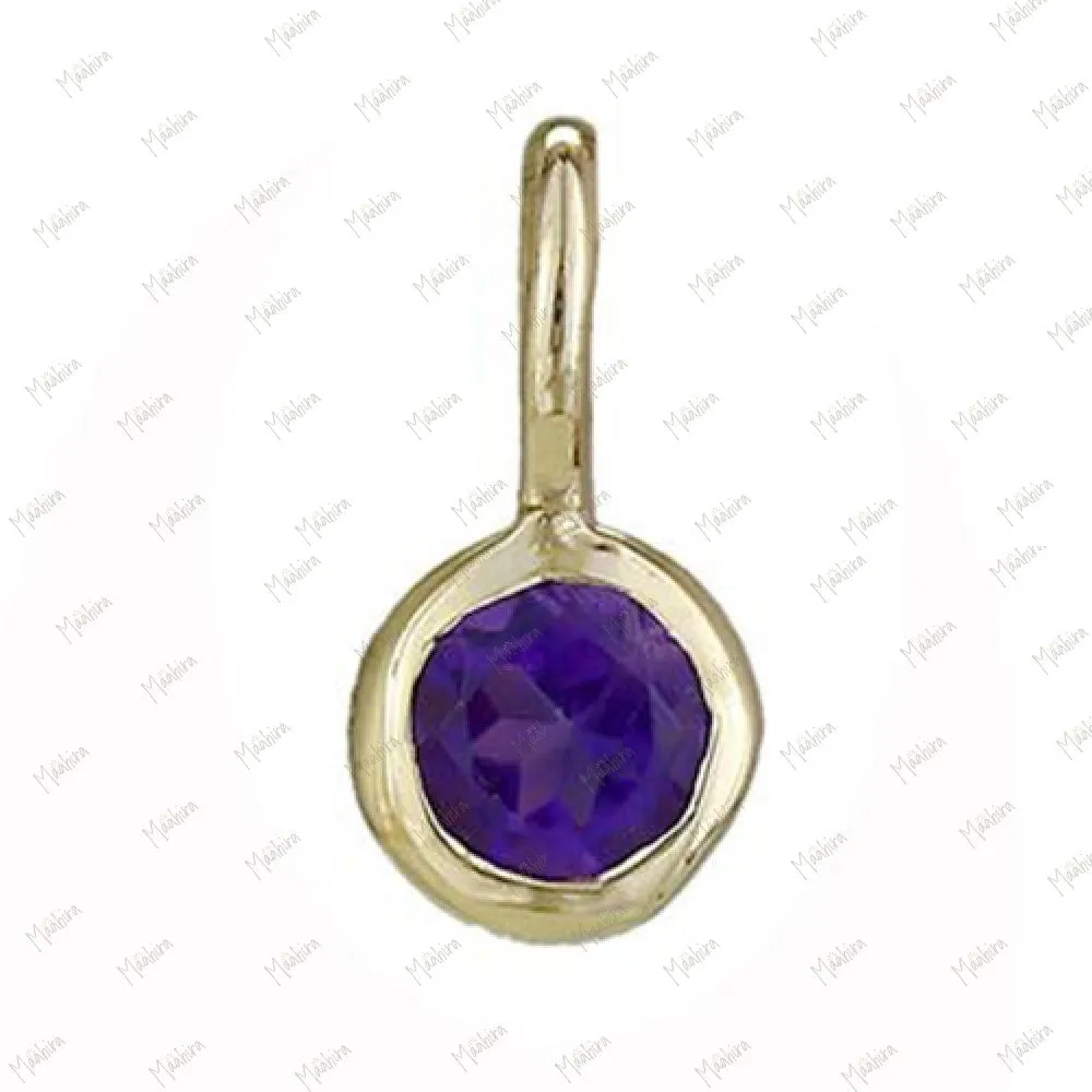 Peridot Birthstone Bezel Charm August 4mm
