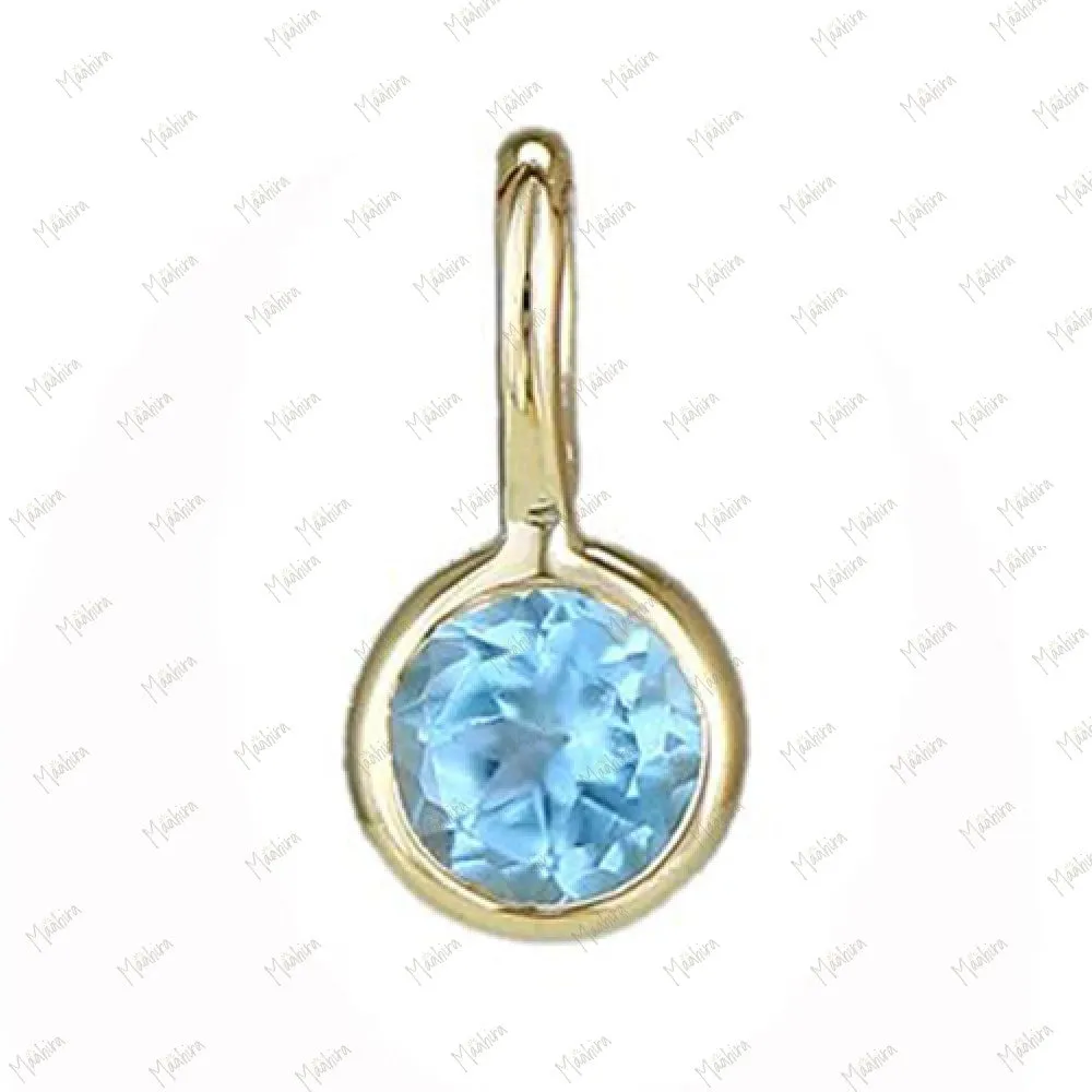 Peridot Birthstone Bezel Charm August 4mm
