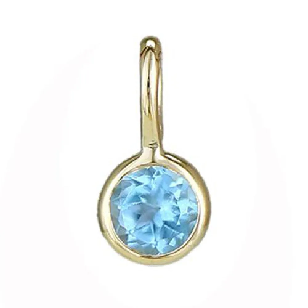 Peridot Birthstone Bezel Charm August 4mm