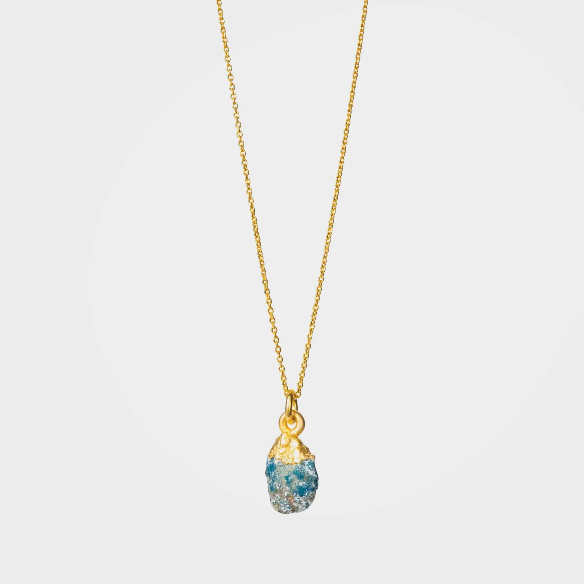 Raw Turquoise Pendant Necklace - Healing Crystal Jewellery | By Lunar James