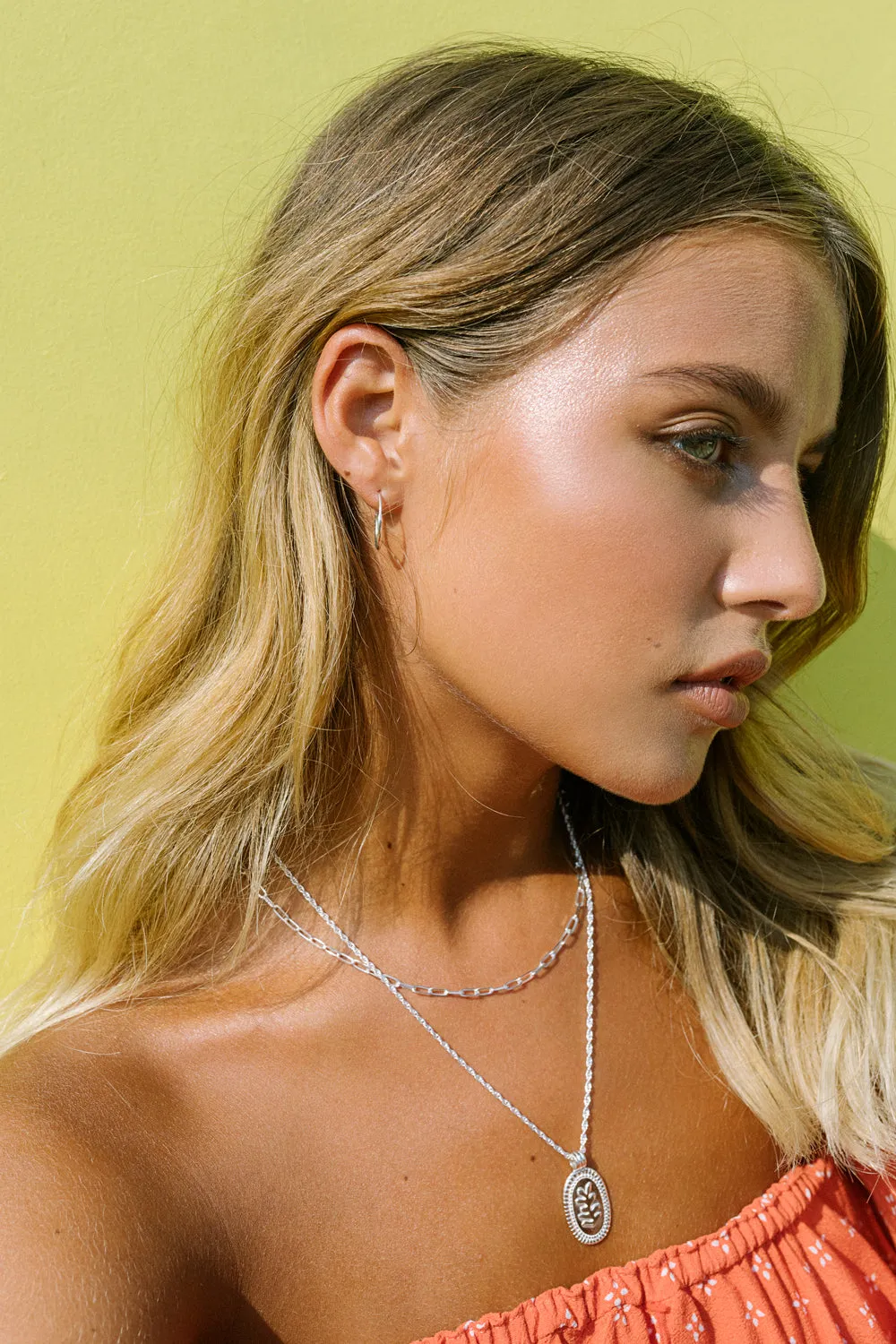 Round silver necklace (40cm & 50cm)