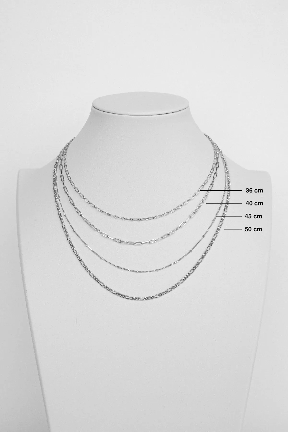 Round silver necklace (40cm & 50cm)