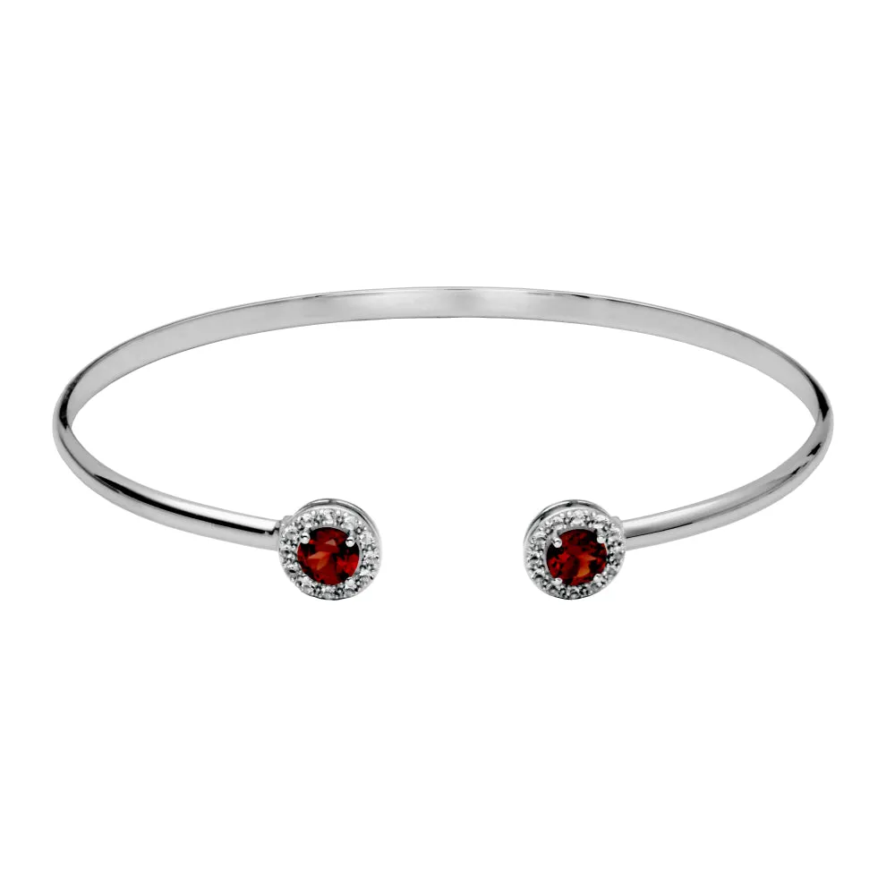 Samuel B. Dazzle Gemstone Bangle Bracelet