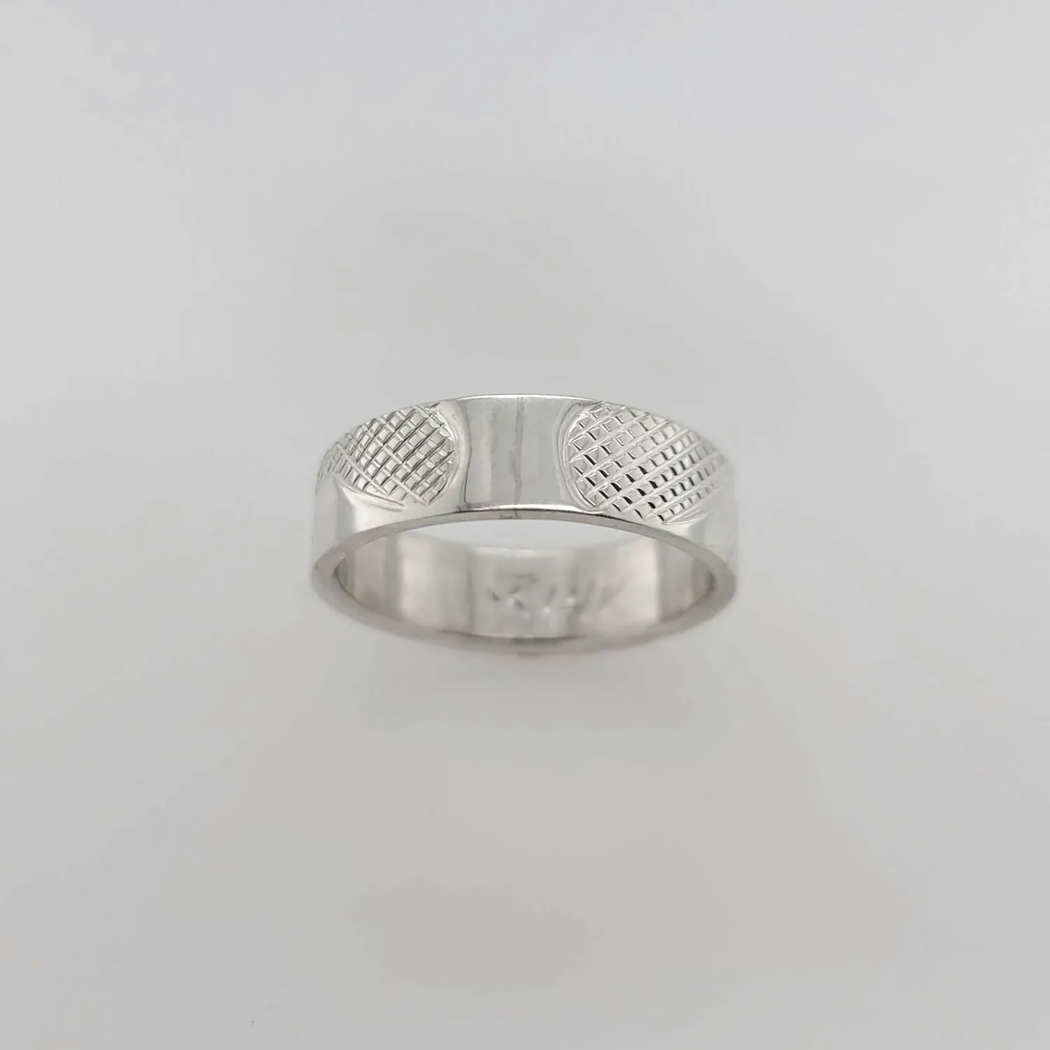 Silver 1/4" Band with Gold Orca or Killer Whale