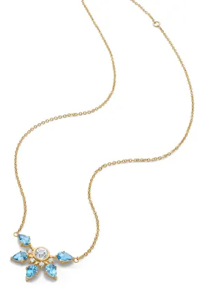 SPECIAL EDITION AQUAMARINE GOLD STAR NECKLACE