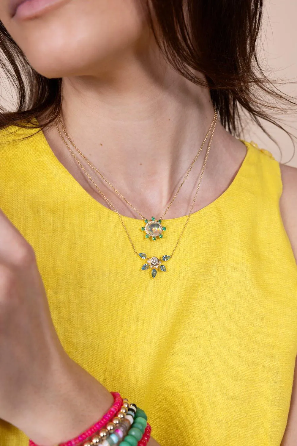 SPECIAL EDITION AQUAMARINE GOLD STAR NECKLACE