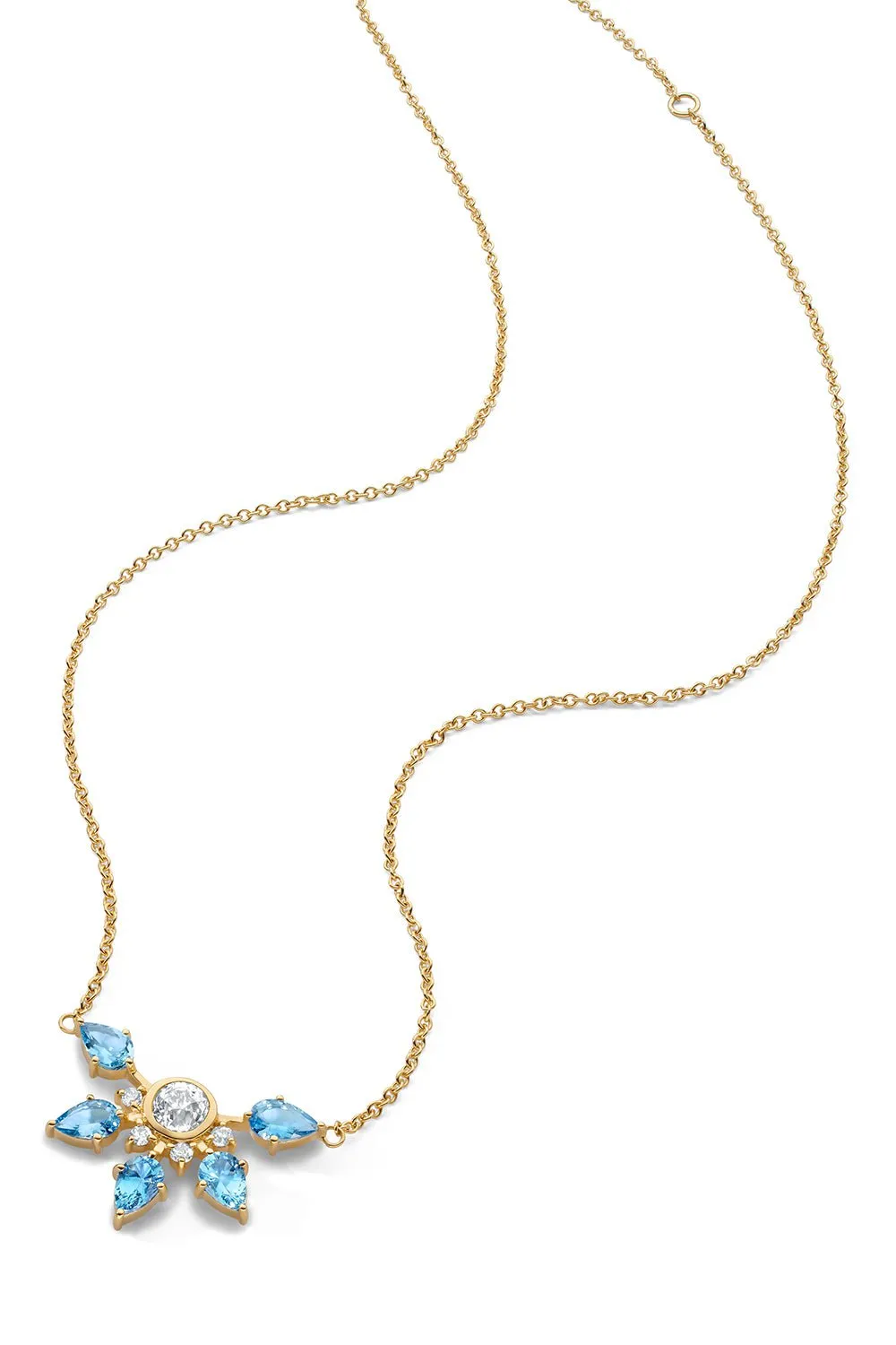 SPECIAL EDITION AQUAMARINE GOLD STAR NECKLACE