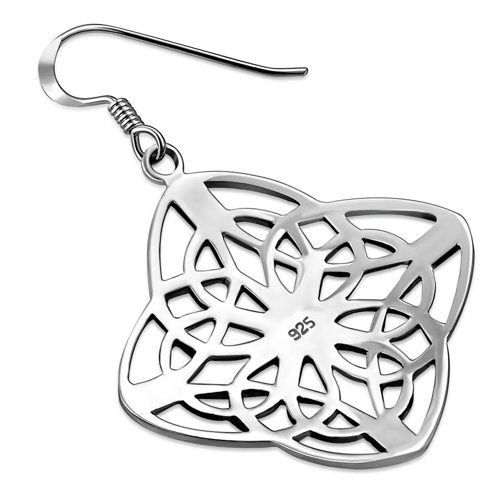 Sterling Silver Large Celtic Style Earrings