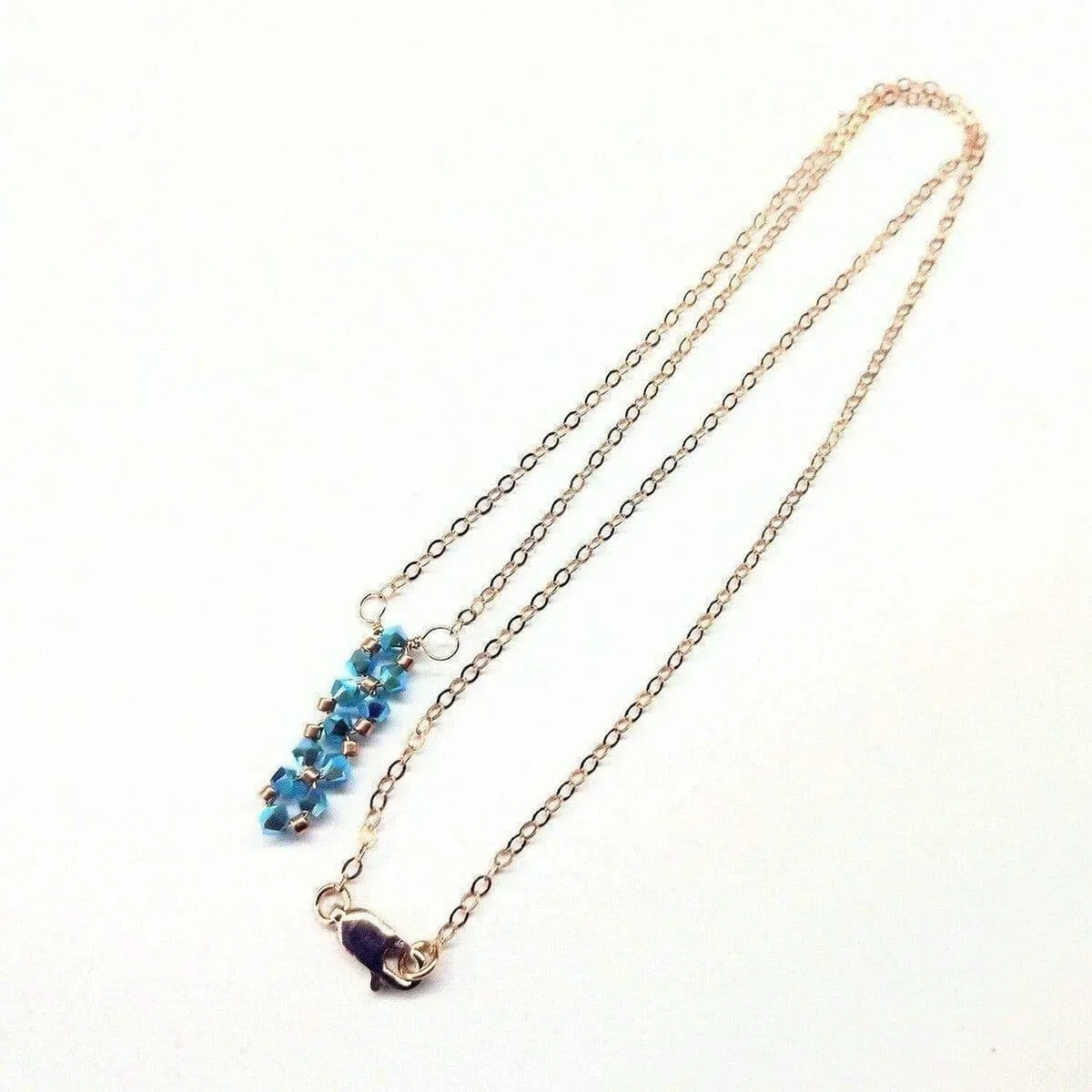 Tiny Super Sparkly Rock Candy Crystal Bar Necklace