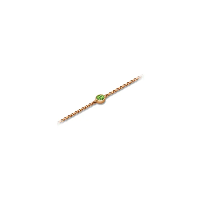 【TO ME, FROM ME】Peridot Bracelet 18K Gold Aug. Birthstone