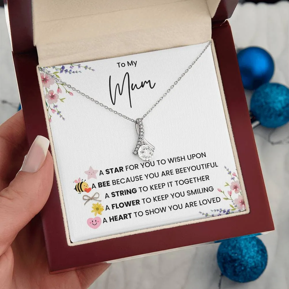 To My Mum- Alluring Necklace- A Heart To Show You Are Loved