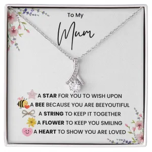 To My Mum- Alluring Necklace- A Heart To Show You Are Loved