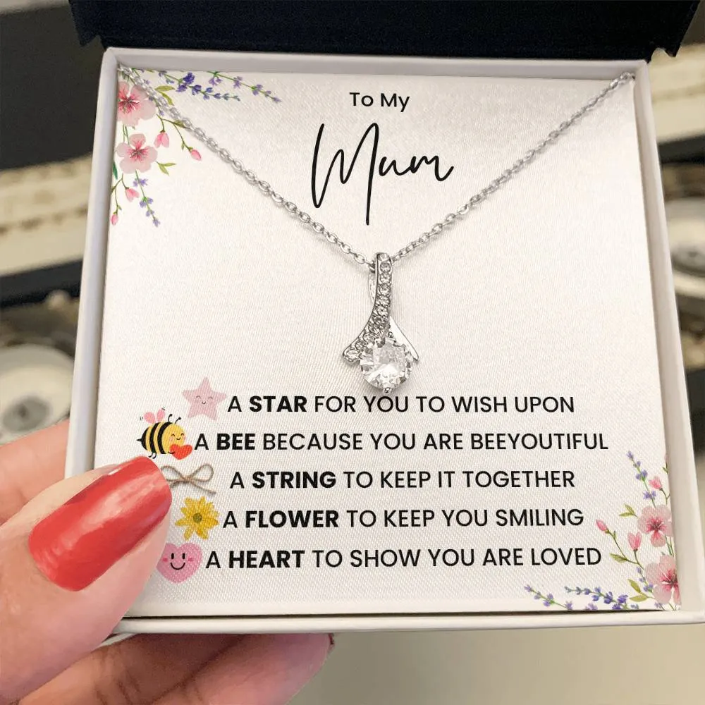 To My Mum- Alluring Necklace- A Heart To Show You Are Loved
