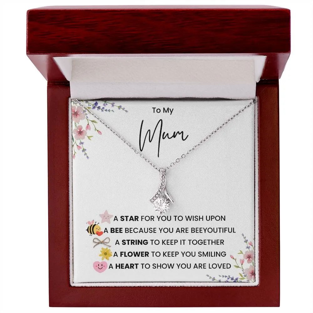 To My Mum- Alluring Necklace- A Heart To Show You Are Loved
