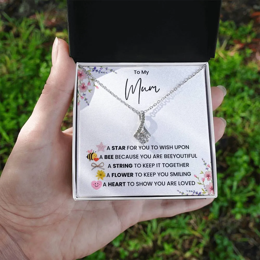 To My Mum- Alluring Necklace- A Heart To Show You Are Loved