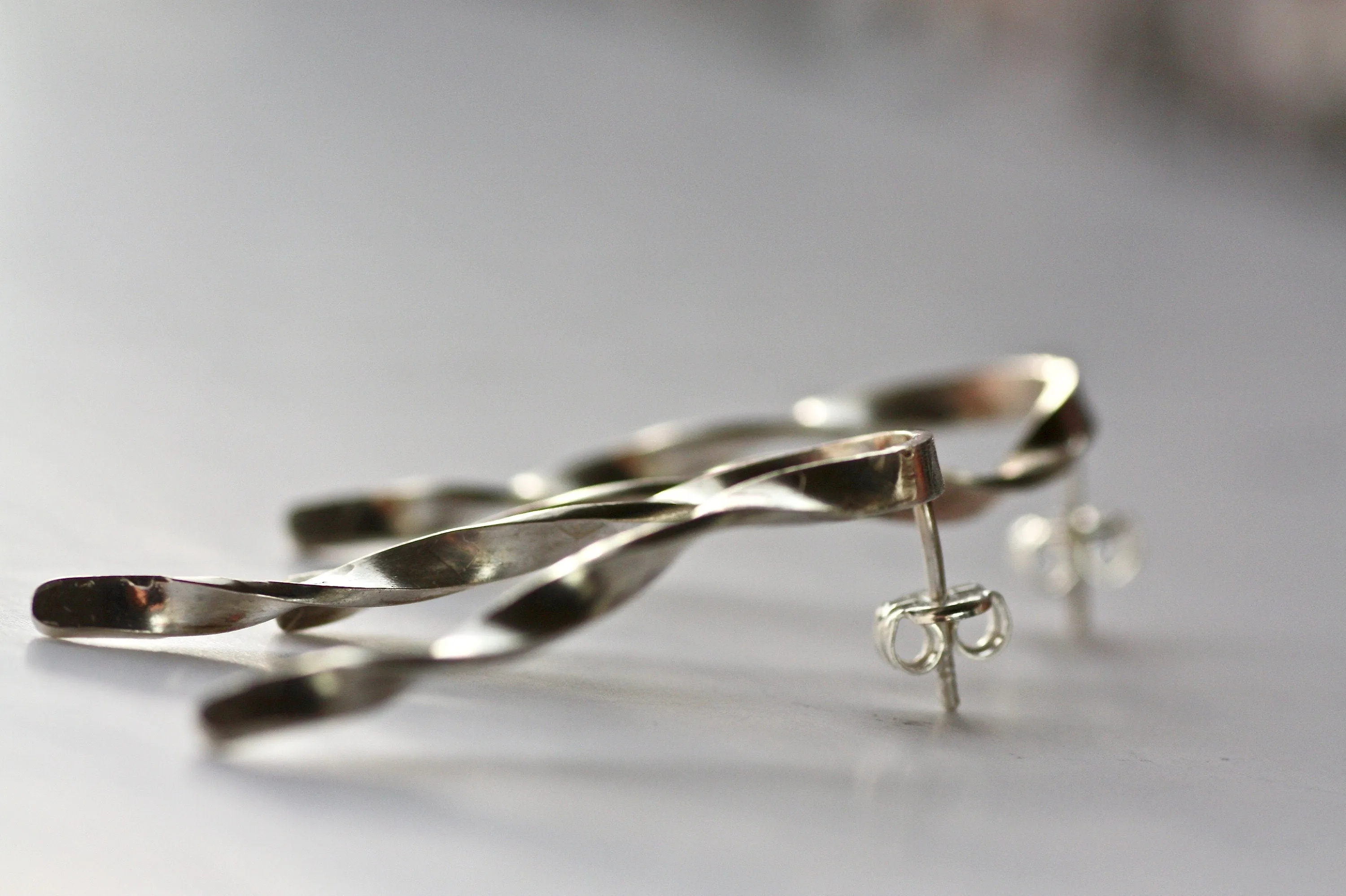 Tourmaline silver Mismatch earrings