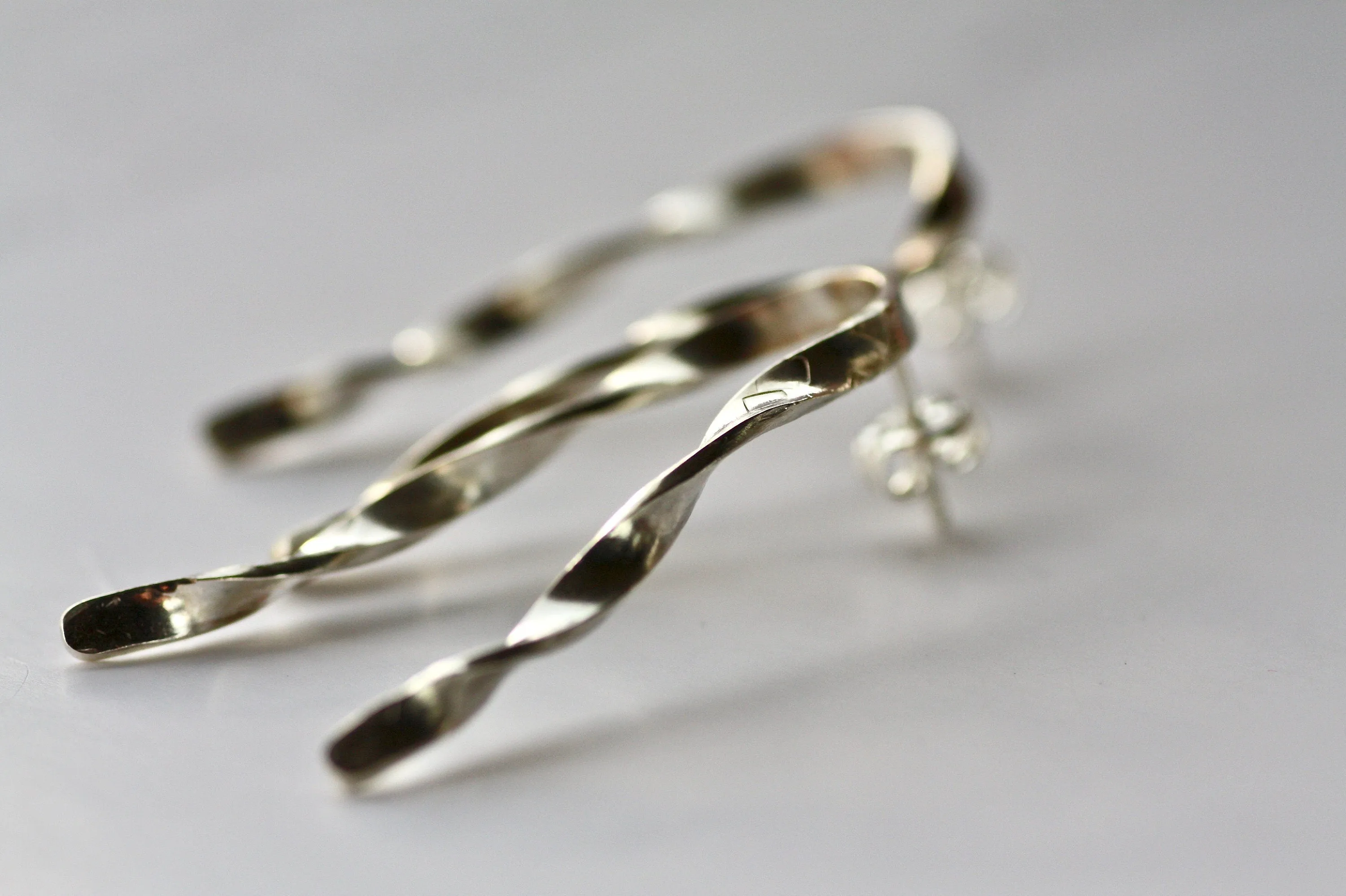 Tourmaline silver Mismatch earrings