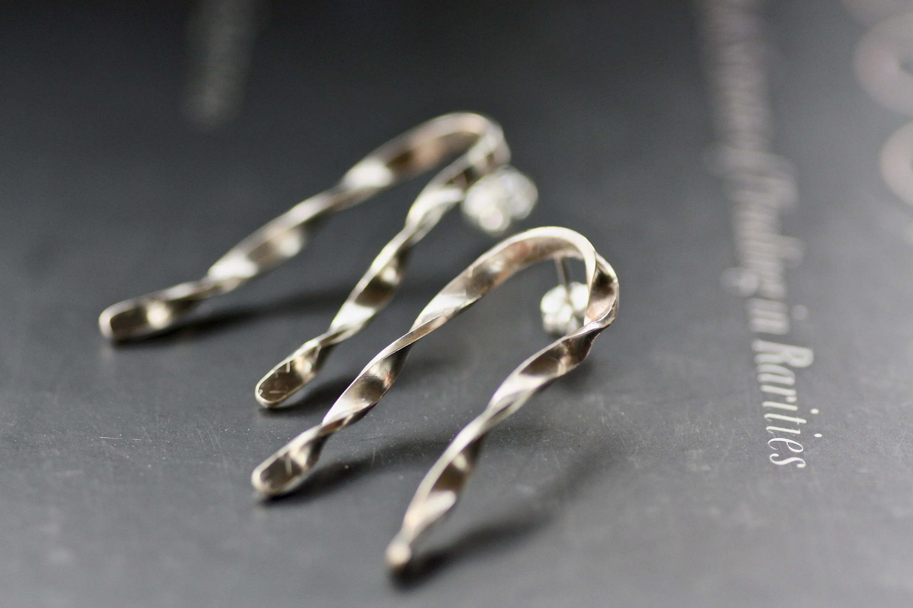 Tourmaline silver Mismatch earrings