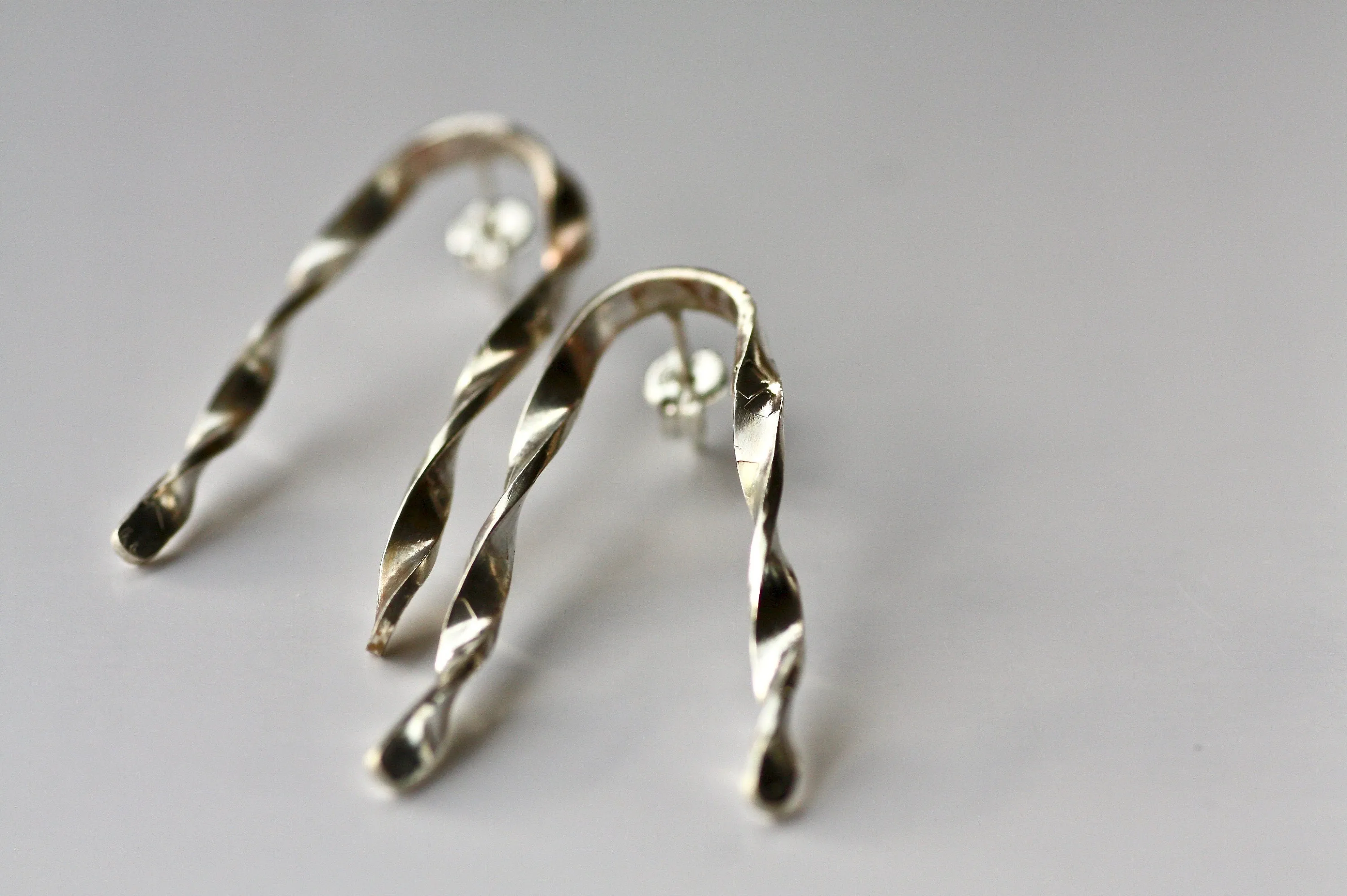 Tourmaline silver Mismatch earrings