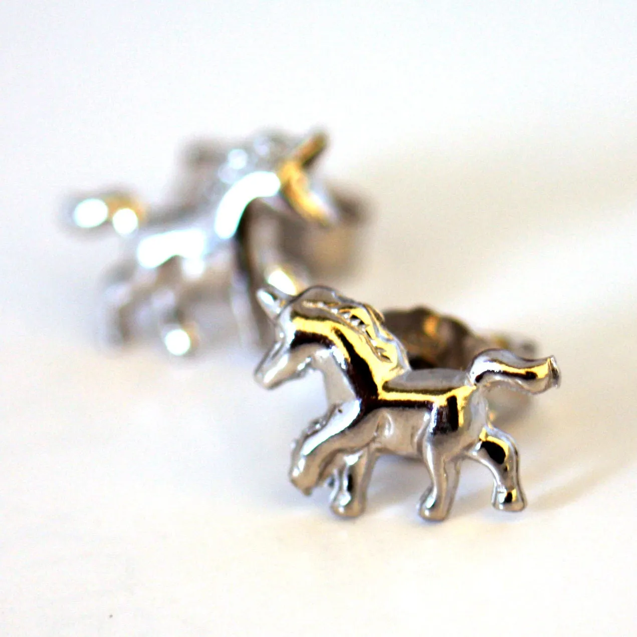 Unicorn kids tiny earrings