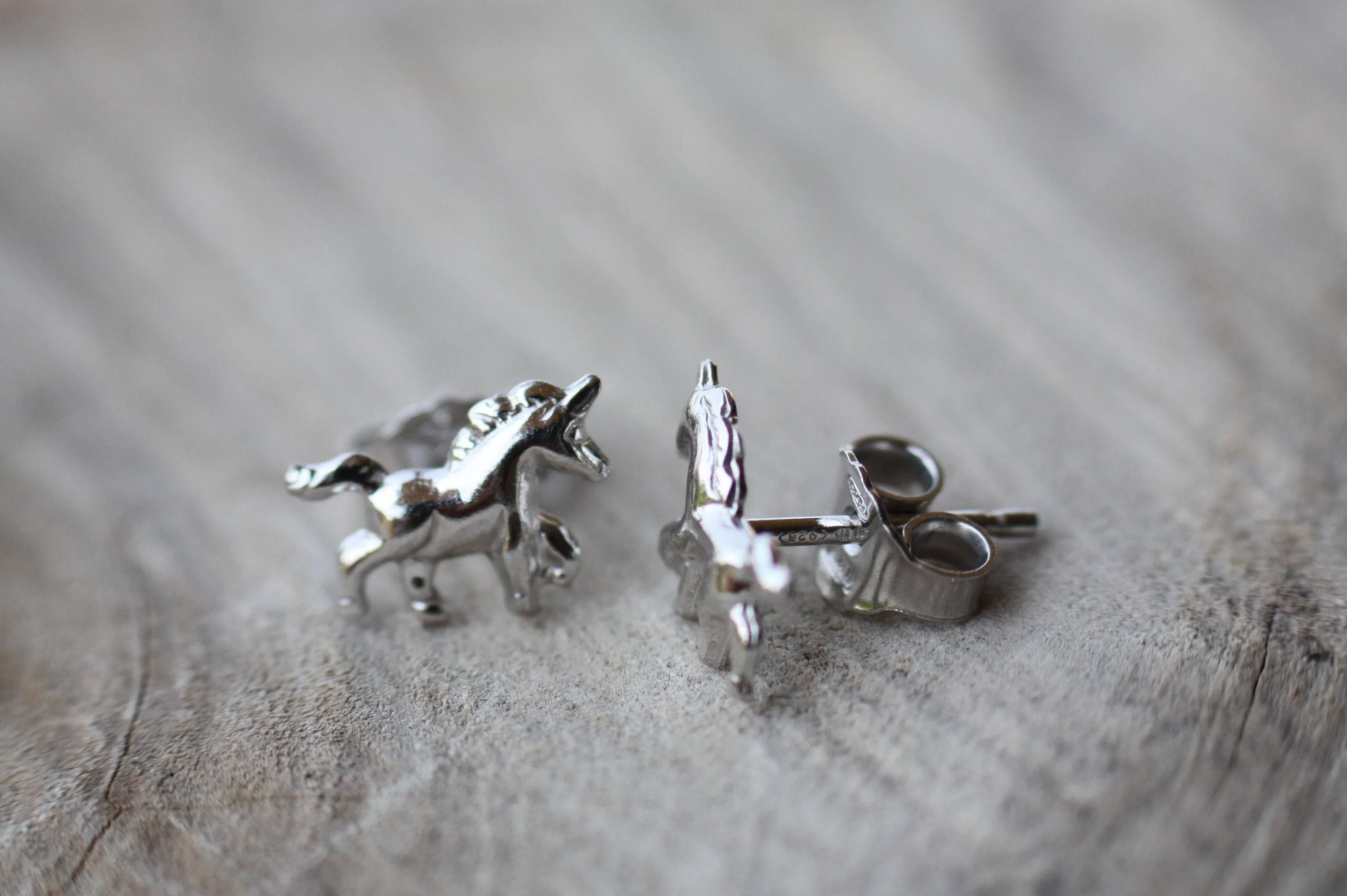 Unicorn kids tiny earrings