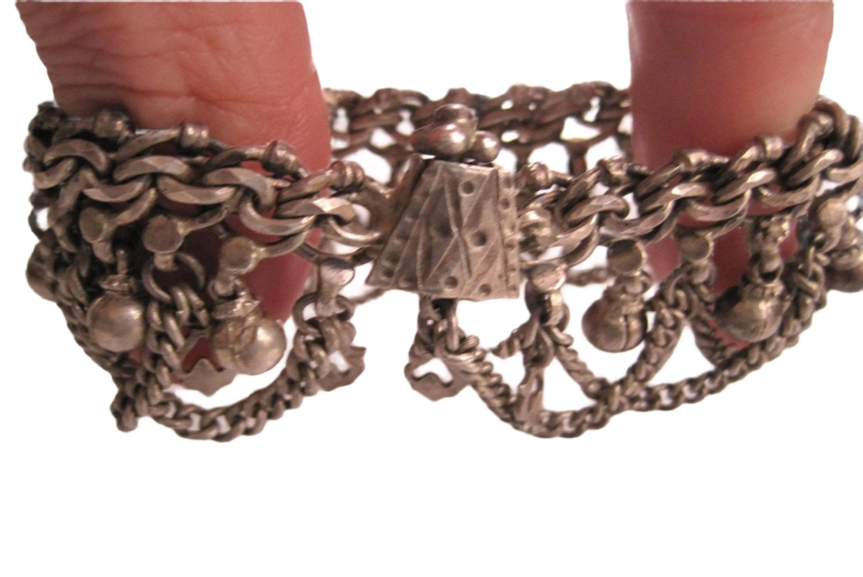 Vintage Silver Tribal Rajasthani Anklet for very slender wrist or ankle