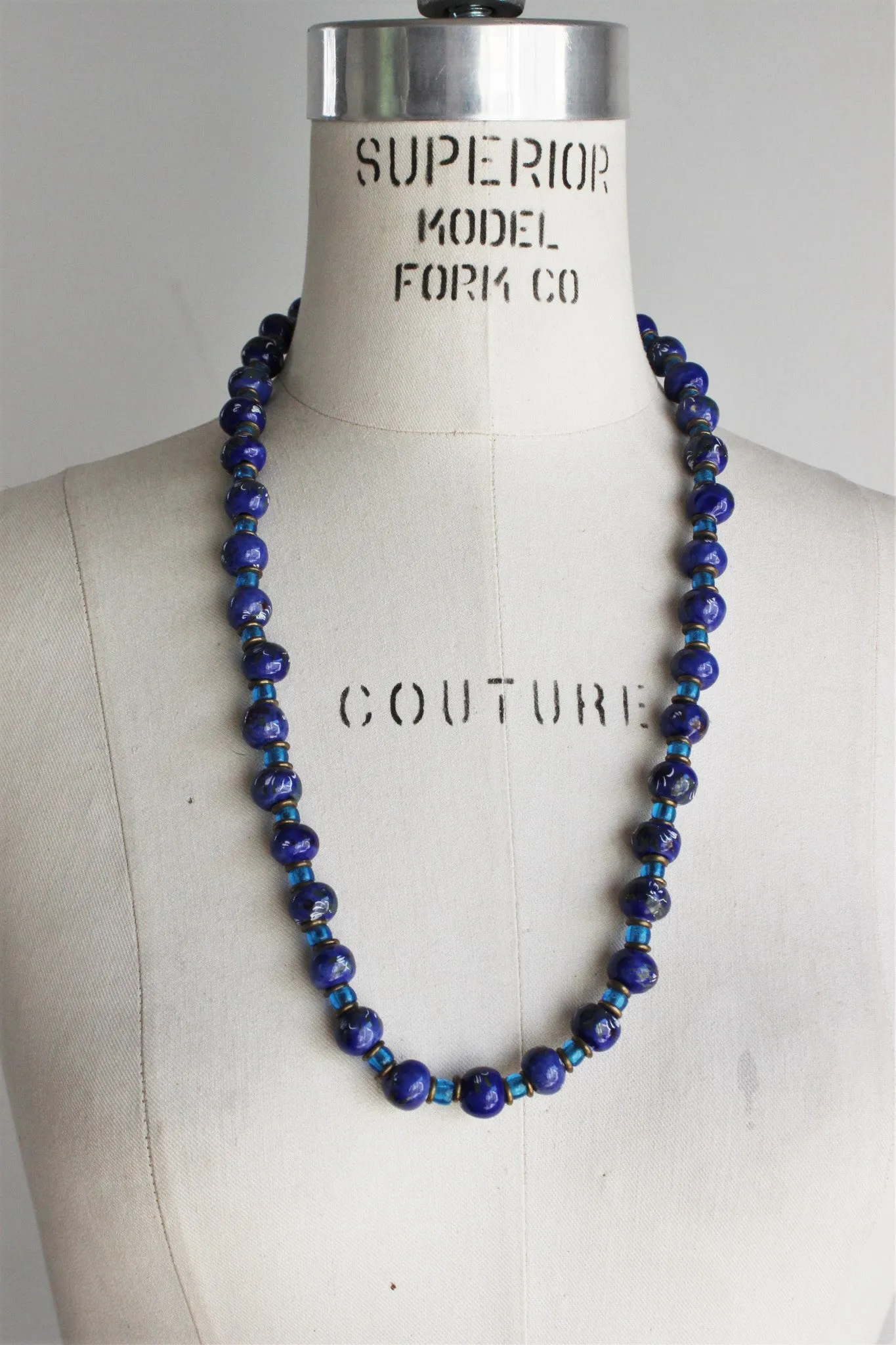 Vintage Venetian Murano Glass Bead Necklace